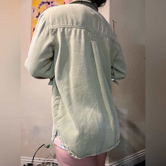 Zara Sage Green Shacket Jacket - Picture 3 of 4